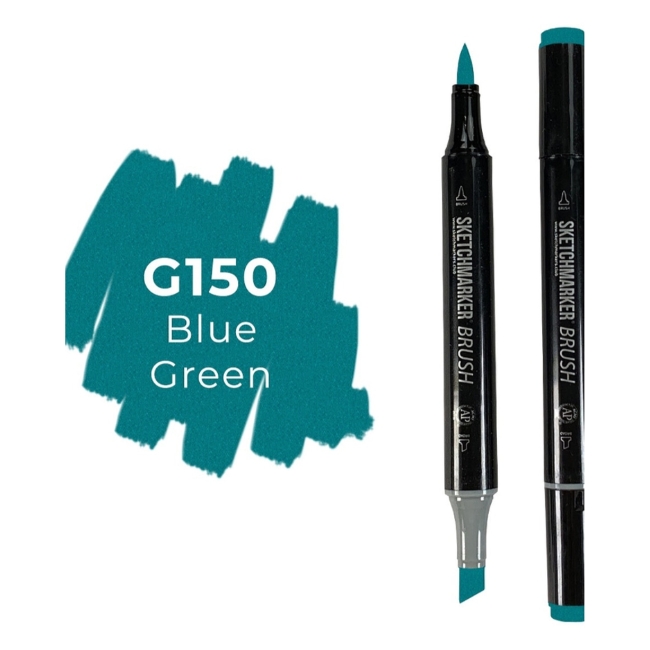 Маркер SKETCHMARKER Brush двухсторонний на спирт.основе цв.G150 Синевато-зеленый