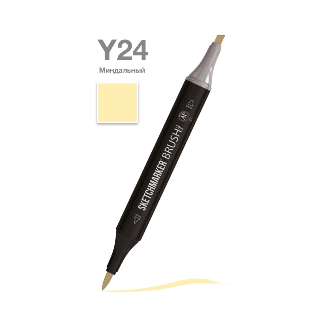 Маркер SKETCHMARKER Brush двухсторонний на спирт.основе цв.Y24 Миндальный