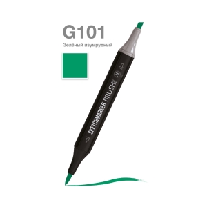 Маркер SKETCHMARKER Brush двухсторонний на спирт.основе цв.G101 Зеленый изумрудный Маркер SKETCHMARKER Brush двухсторонний на спирт.основе цв.G101 Зеленый изумрудный