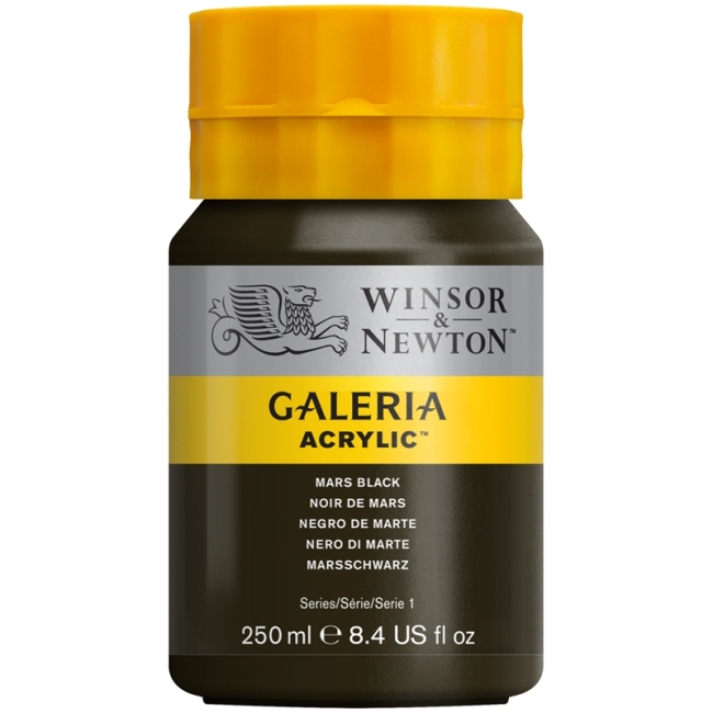 Краски акриловые Winsor&Newton "Galeria", 250мл, туба, черный Марс Краски акриловые Winsor&Newton "Galeria", 250мл, туба, черный Марс