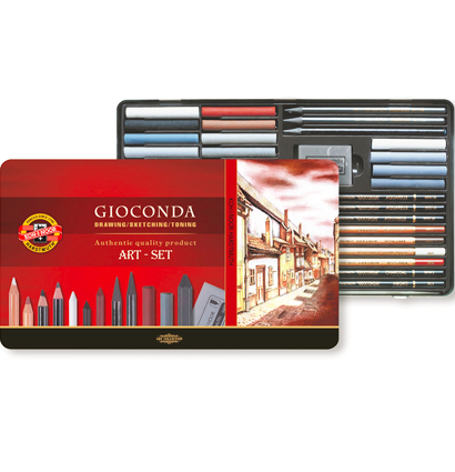 Набор графических материалов Koh-I-Noor Gioconda Art Set 39 предметов в пенале купить в художественном магазине ArtCraft.Space Набор графических материалов Koh-I-Noor Gioconda Art Set 39 предметов в пенале купить в художественном магазине ArtCraft.Space