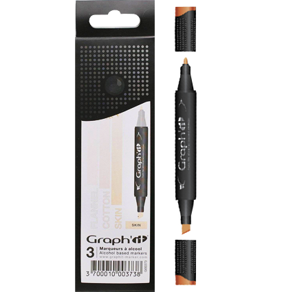 Набор маркеров для рисования Graph'It Classic Skin 3 штуки (оттенки кожи) купить в магазине маркеров и товаров для рисования ArtCraft.Space с доставкой по РФ и СНГ