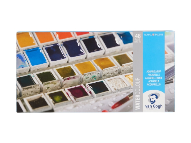 Акварель Van Gogh Royal Talens набор 48 кювет в металлическом кейсе купить в художественном магазине ArtCraft.Space