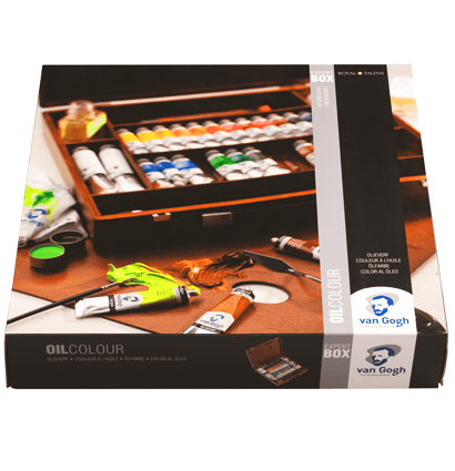 Масляные краски Van Gogh Oil Colour Expert Box эксперт-набор 26 цветов, кисти, связующие и палитра в этюднике купить в художественном магазине ArtCraft.Space с доставкой по РФ и СНГ