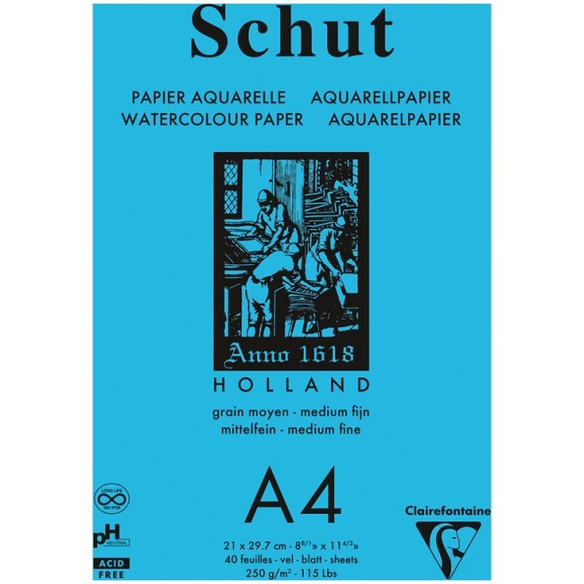 Альбом для акварели Schut ClaiteFontaine А4 / 40 листов / 250 гм купить в художественном магазине ArtCraft.Space