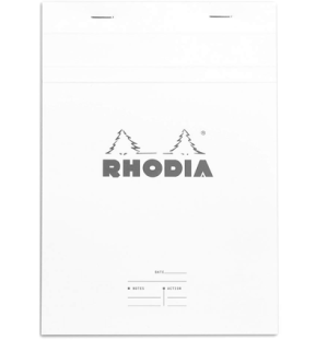 Ежедневник Rhodia Basics, 148х210 мм, белый, мягкая обложка, линия, 80л, белый, микроперф., 80г/м2,,