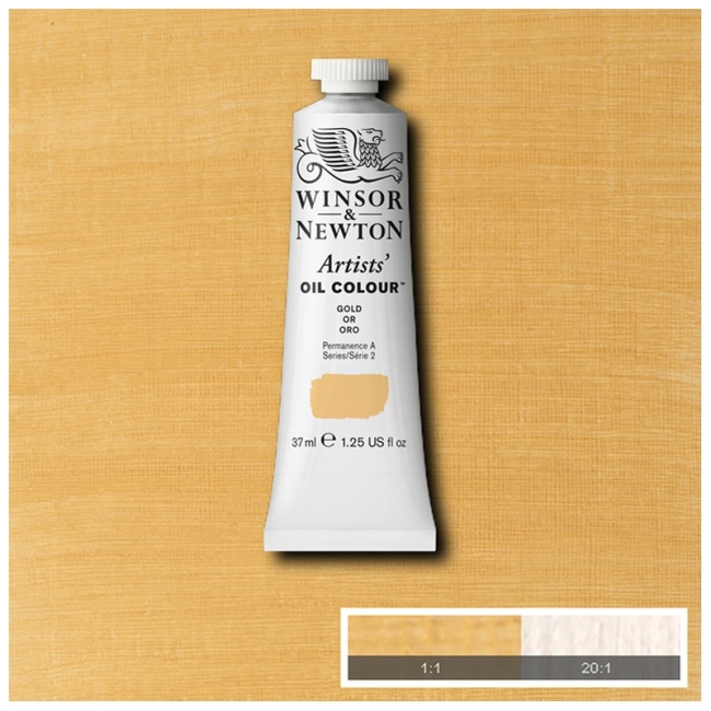 Масляные художественные краски, 37 мл, золотой