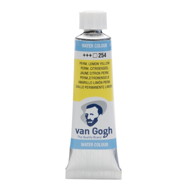 Краска акварельная Van Gogh туба 10мл №254 Желтый лимонный устойчивый