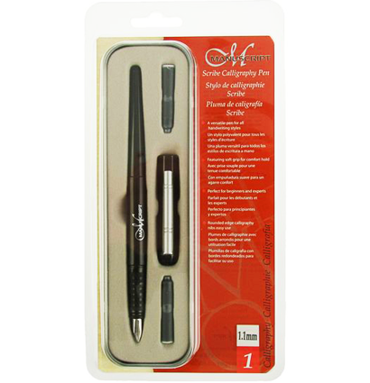 Ручка для каллиграфии Manuscript Scribe Calligraphy Pen перо 1.1 мм в футляре купить в магазине ArtCraft.Space