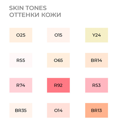 Набор маркеров Скетчмаркер / Sketchmarker "Skin Tones - Оттенки кожи" 12 цветов в сумке купить в магазине художественных маркеров ArtCraft.Space с доставкой по РФ и СНГ Набор маркеров Скетчмаркер / Sketchmarker "Skin Tones - Оттенки кожи" 12 цветов в сумке купить в магазине художественных маркеров ArtCraft.Space с доставкой по РФ и СНГ