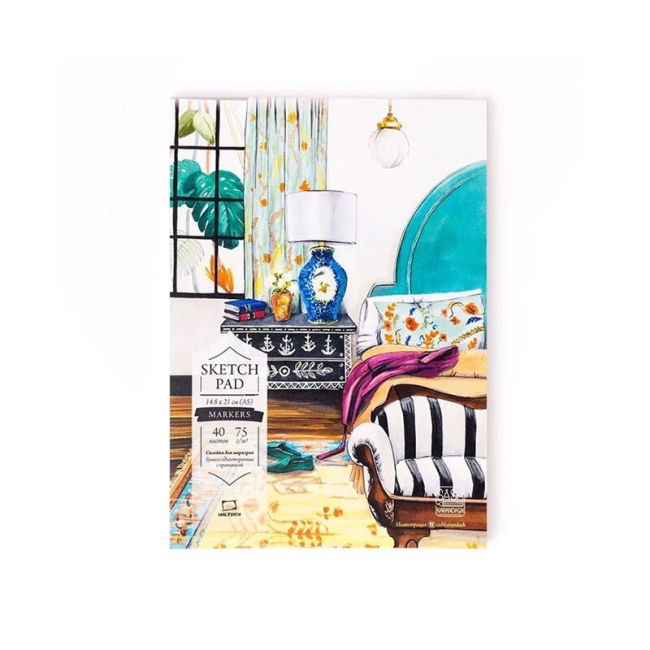 Бумага Малевичъ Sketch для маркеров склейка А5 / 40 листов / 75 гм купить в художественном магазине ArtCraft.Space с доставкой по всему миру