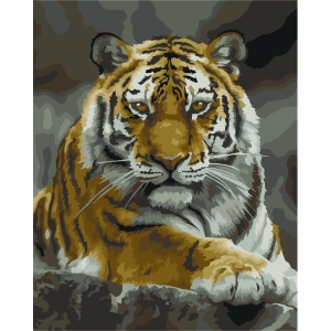 Картина по номерам на холсте ТРИ СОВЫ "Тигриная стать", 40*50, с акриловыми красками и кистями Картина по номерам на холсте ТРИ СОВЫ "Тигриная стать", 40*50, с акриловыми красками и кистями