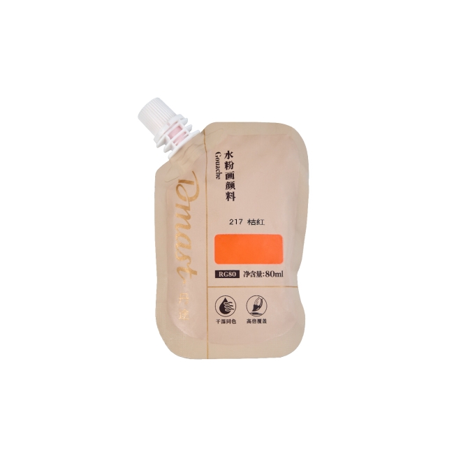 Гуашь Dmast дой-пак 80мл 217 Красно-оранжевый