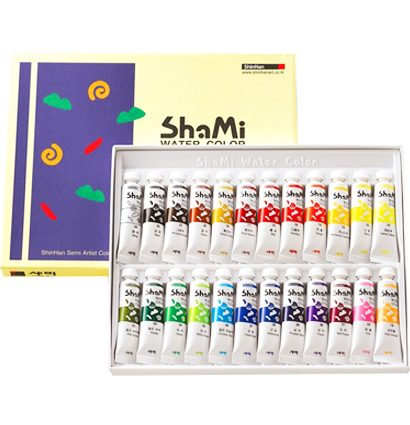 Набор акварельных красок Shami Water Color ShinHanart 24 цвета в тубах 10 мл купить в художественном магазине ArtCraft.Space