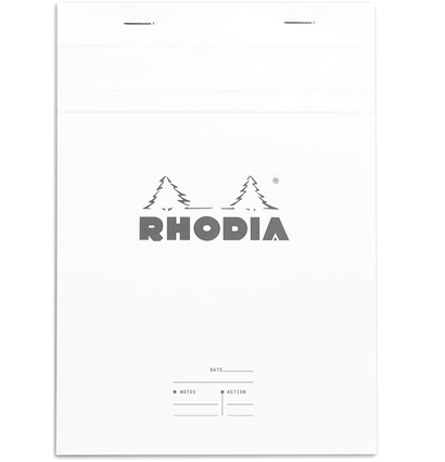 Ежедневник белый Rhodia Basics линейка мягкая обложка А4 / 80 листов / 80 гм купить в художественном магазине ArtCraft.Space с доставкой по всему миру