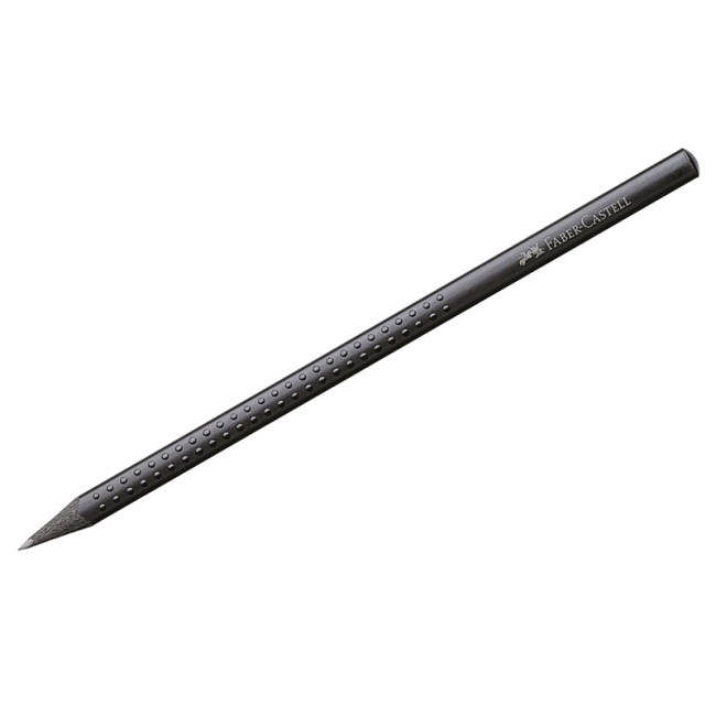 Карандаш ч/г Faber-Castell "Grip" B, черное дерево, трехгран., заточен.