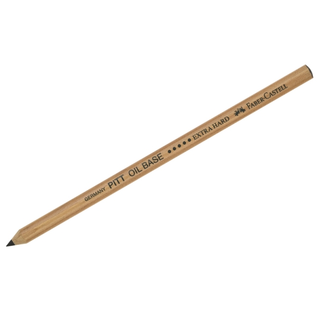 Масляный карандаш Faber-Castell "Pitt Oil Base", черный, очень жесткий