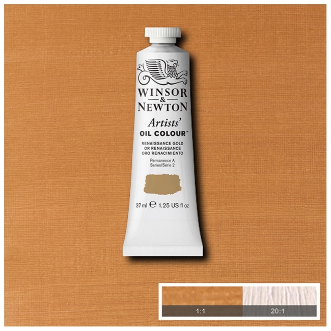 Масляные художественные краски, 37 мл, золотой Ренессанс