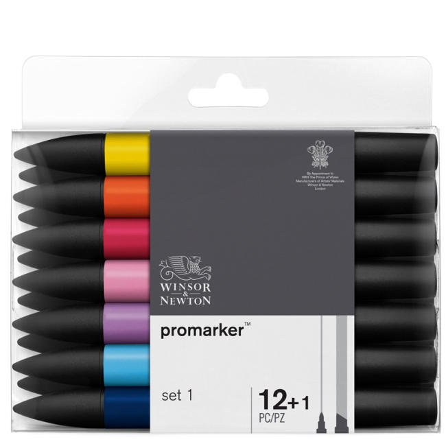Набор маркеров PROMARKER 12 цветов + 1 блендер, вариант 1