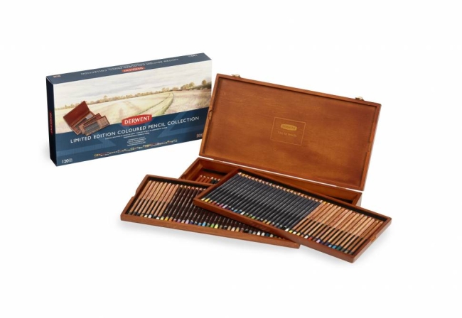 Набор цветных карандашей Derwent Limited Edition 120 цветов в деревянном кейсе купить в художественном магазине ArtCraft.Space