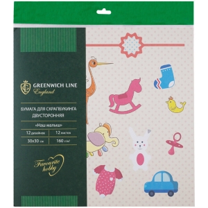 Набор бумаги для скрапбукинга Greenwich Line "Наш Малыш", 12л., 30*30см