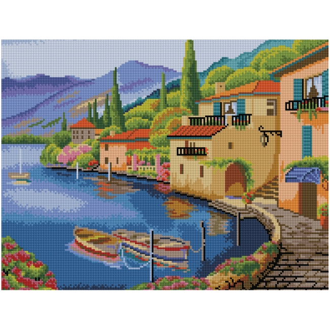 Алмазная мозаика ТРИ СОВЫ "Город у моря", 40*50см, холст на деревянном подрамнике, картонная коробка с пластиковой ручкой Алмазная мозаика ТРИ СОВЫ "Город у моря", 40*50см, холст на деревянном подрамнике, картонная коробка с пластиковой ручкой