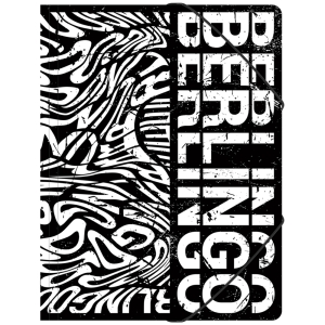 Папка на резинке Berlingo "Monochrome" А4, 600мкм, с рисунком