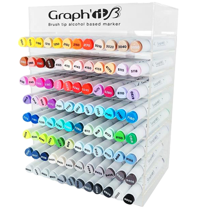 Набор маркеров для рисования Graph'it Brush 96 с настольной подставкой - дисплеем купить для скетчей в художественном магазине ArtCraft.Space с доставкой по РФ и СНГ