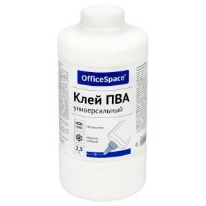 Клей ПВА OfficeSpace, 2,3кг, без дозатора, банка Клей ПВА OfficeSpace, 2,3кг, без дозатора, банка