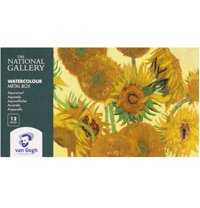 Набор акварели Van Gogh Metal Box 12 цветов в фирменном кейсе с кистью и палитрой купить в художественном магазине ArtCraft.Space с доставкой по РФ и СНГ