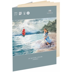 Папка для акварели 10л. А4 Лилия Холдинг "Ассоль", 260г/м2, лен палевый