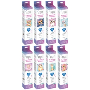 Алмазная мозаика Origami "Алмазные узоры. Пушистые зверьки", 30*30см, ассорти, европодвес