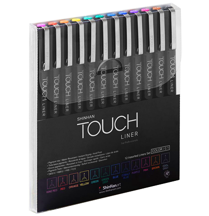 Большой набор цветных брашпенов Touch Liner Brush / 12 штук купить в художественном интернет-магазине ArtCraft.Space с доставкой по РФ и СНГ