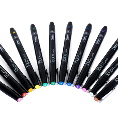 Большой набор цветных брашпенов Touch Liner Brush / 12 штук купить в художественном интернет-магазине ArtCraft.Space с доставкой по РФ и СНГ