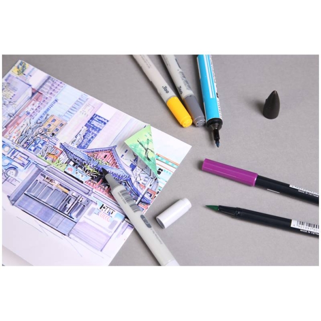 Скетчбук для маркеров двусторонняя бумага Comic Book ClaireFontaine склейка 22 х 22 см / 32 листа / 220 гм купить в магазине ArtCraft.Space