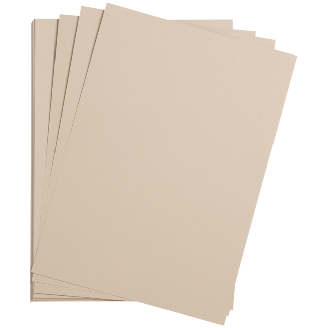 Цветная бумага 500*650мм., Clairefontaine "Etival color", 24л., 160г/м2, светло-серый, легкое зерно, хлопок
