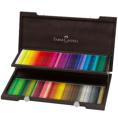 Набор цветных карандашей Polychromos Faber Castell 120 цветов в шкатулке купить в магазине ArtCraft.Space с доставкой по всему миру