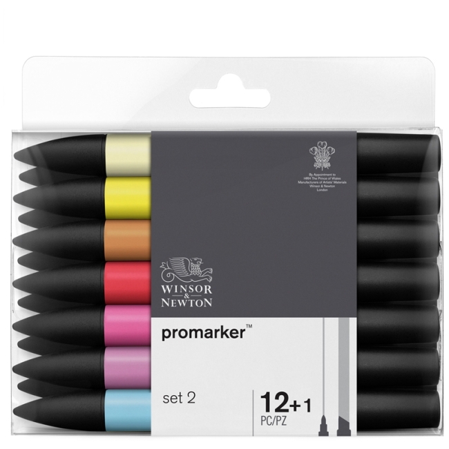 Набор маркеров PROMARKER 12 цветов + 1 блендер, вариант 2