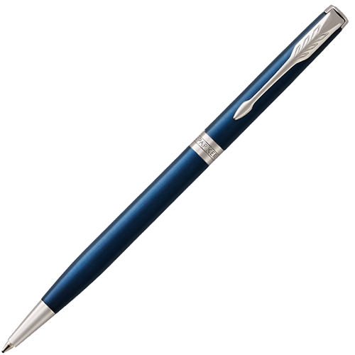 Ручка шариковая Parker Sonnet Subtle Blue CT 1 мм черные чернила, подарочная упаковка купить в магазине ArtCraft.Space