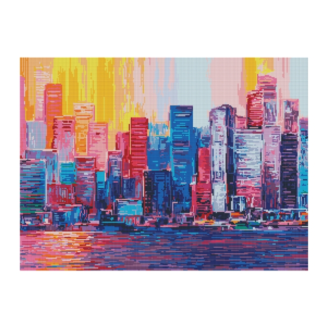 Алмазная мозаика ТРИ СОВЫ "Город", 50*70см, холст, картонная коробка с пластиковой ручкой Алмазная мозаика ТРИ СОВЫ "Город", 50*70см, холст, картонная коробка с пластиковой ручкой