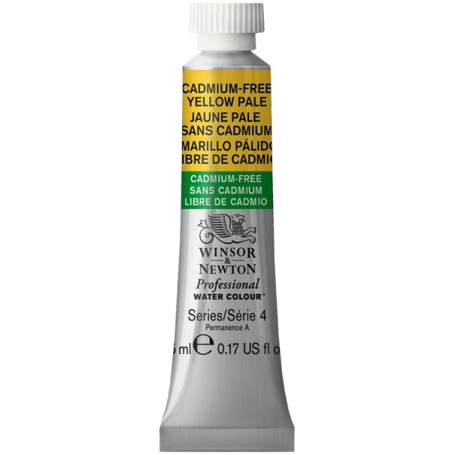 Акварель художественная Winsor&Newton "Professional", 5мл, туба, сер.4 №907 бескадмиевый бледно-желтый