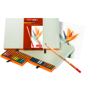 Набор цветных карандашей Design 24цв в подарочной упаковке, Набор цветных карандашей Design 24цв в подарочной упаковке,