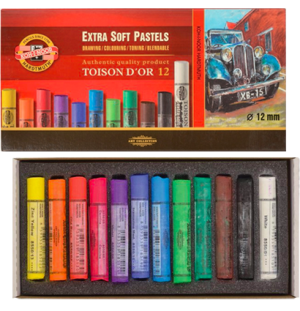 Пастель художественная Koh-I-Noor "Toison D'or Extra Soft 8552", 12цв., картон. упак.