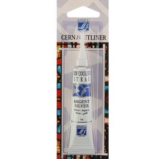 Контур по стеклу и керамике без обжига туба 20мл №710 Серебряный,