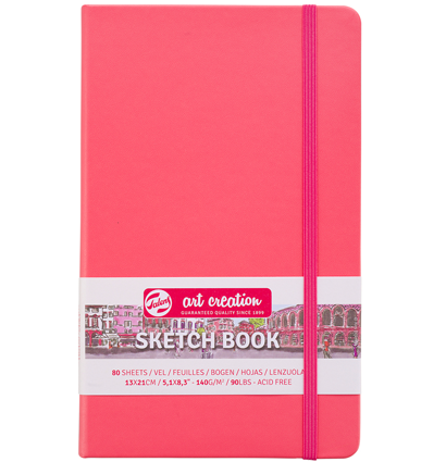 Скетчбук кораловый для зарисовок Art Creation Sketchbook Royal Talens с резинкой А5 / 80 листов / 140 гм купить в художественном магазине ArtCraft.Space с доставкой по РФ и СНГ