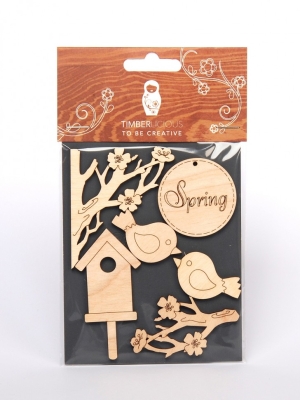 Набор заготовок для декорирования Spring1 фанера 10х14см,