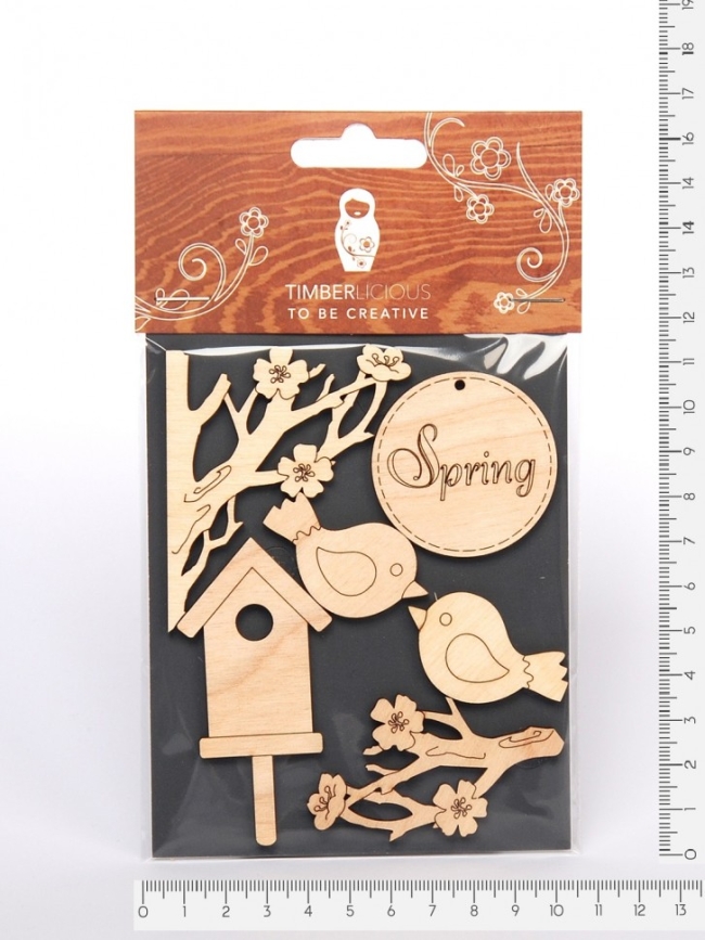 Набор заготовок для декорирования Spring1 фанера 10х14см,