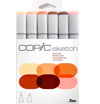 Набор маркеров Copic Sketch телесные тона 6цв