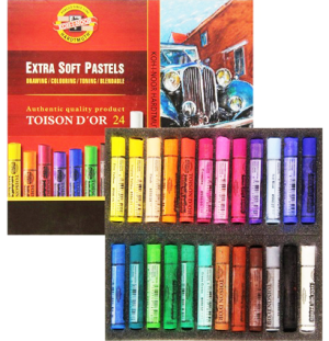 Пастель художественная Koh-I-Noor "Toison D'or Extra Soft 8554", 24цв., картон. упак.