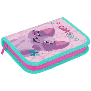 Пенал 1 отделение, 200*140*40 Berlingo "Princess cat 1", 2 откидные секции, полиэстер Пенал 1 отделение, 200*140*40 Berlingo "Princess cat 1", 2 откидные секции, полиэстер